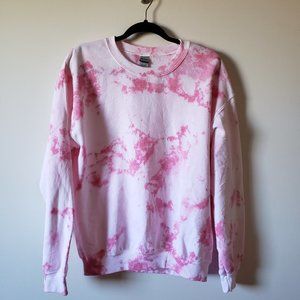 New, Never Worn Pink Tie-Dye Crew Neck Sweatshirt